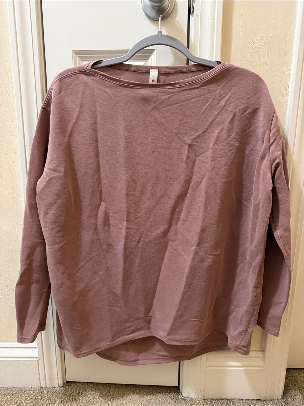 lululemon athletica Long-Sleeve Boatneck Top in Mauve Pink